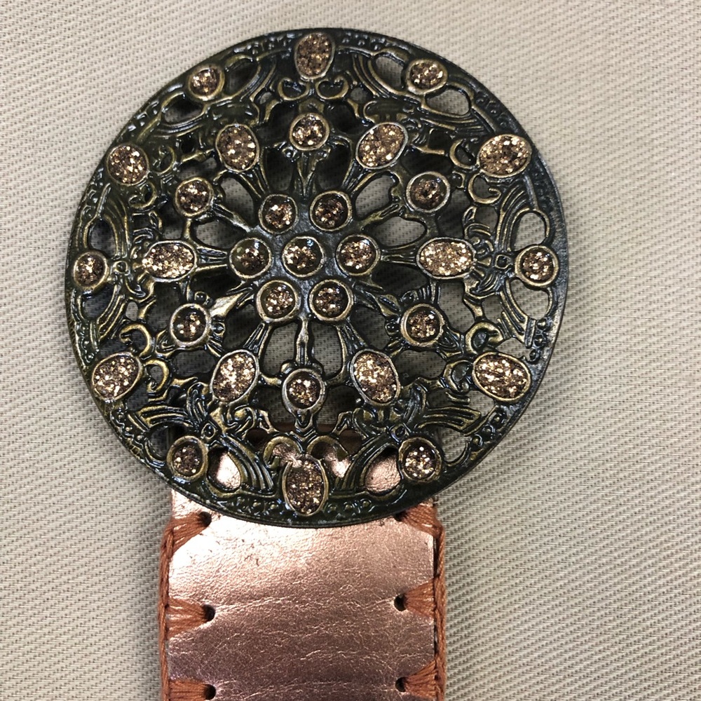 Rose Gold Ornate Belt with Intricate Detailing